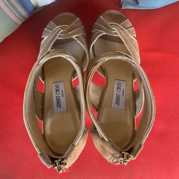 Jimmy Choo Suede Nude platform heels - Picture 10 of 11